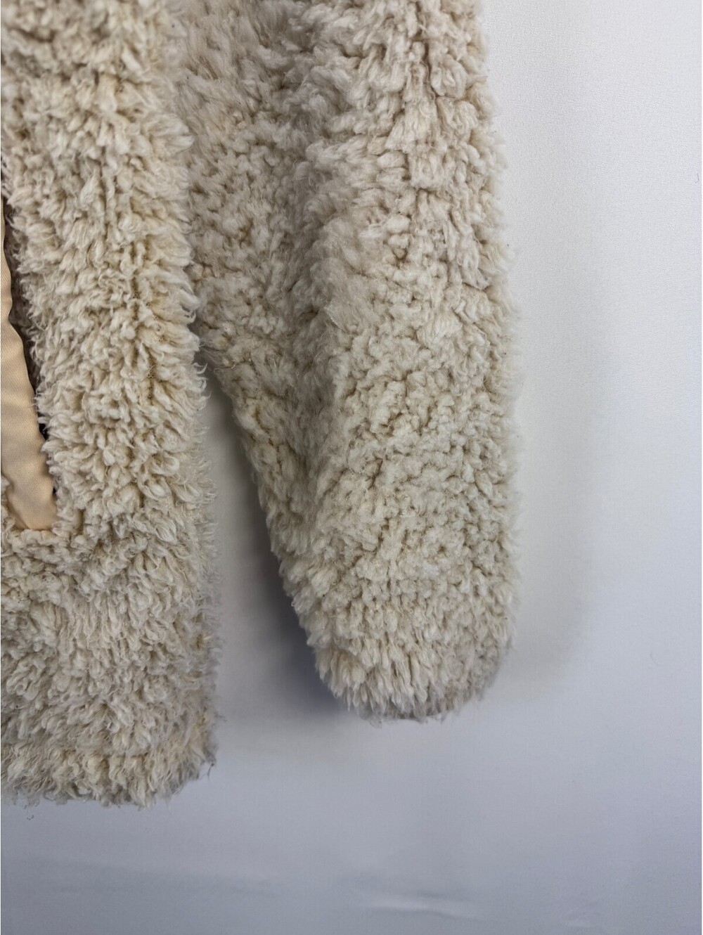 Simply Southern SOFT Sherpa Preppy Pullover Women's M Cream Quarter Zip Fuzzy - Picture 4 of 10